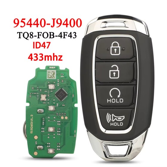2021-2022 Hyundai Kona / 4-Button Smart Key / PN: 95440-J9400 / TQ8-FOB-4F43 (AFTERMARKET)